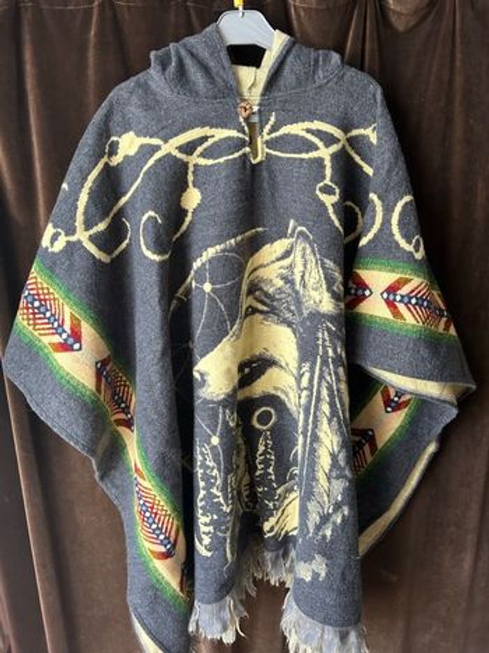 Poncho à capuche  mixte