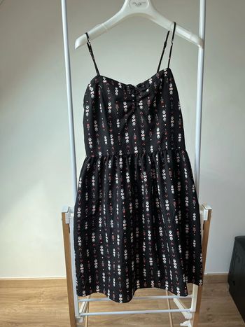 Robe à motifs Gemo couleur noir taille 40 femme très bon état
