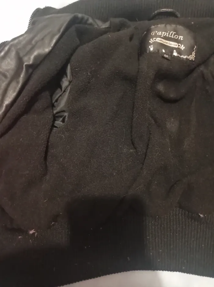 Veste en simili cuir noir pour petite fille - photo numéro 4