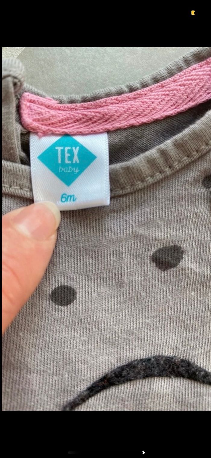 Tee shirt manches longues Chat 6 mois - photo numéro 6