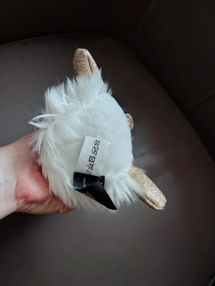 Sos doudou canard tout doux blanc bec or - photo numéro 4