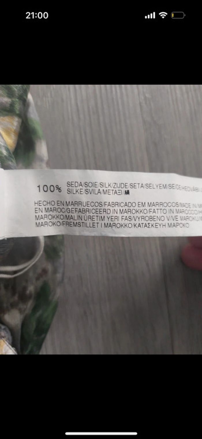 Blouse manches 3/4 100% soie Zara taille S - photo numéro 6