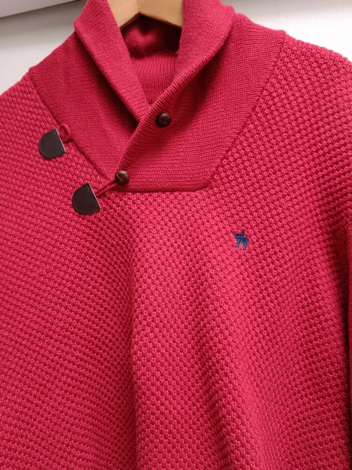 Pull col châle bordeaux