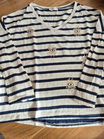 Pull marinière oeil