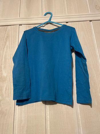 T-shirt ML bleu uni - NKY - 5ans