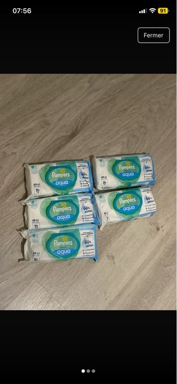 Lot lingettes Pampers harmonie
