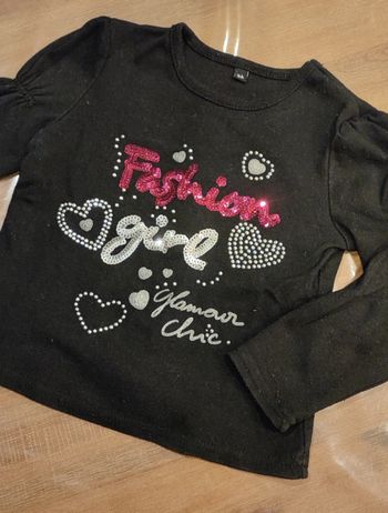 Tee shirt noir strass