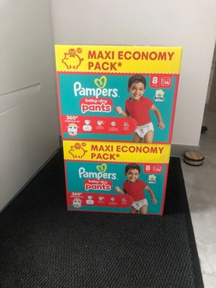 Lot 2 cartons Pampers pants taille 8 - photo numéro 2