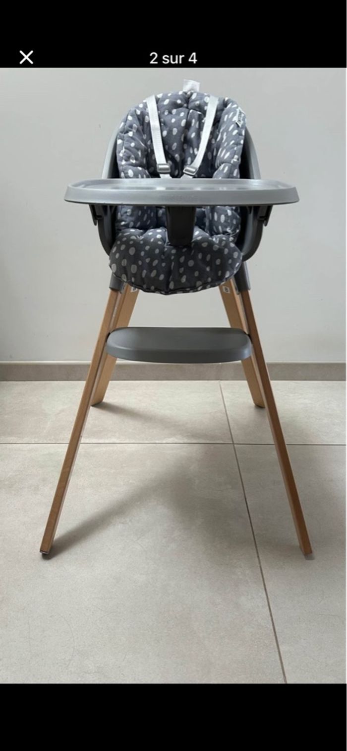 Chaise haute Twistshake + coussin - photo numéro 4