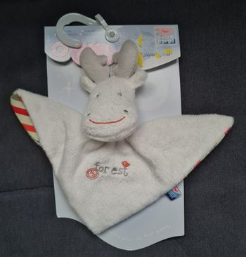 Doudou carré plat Renne/ cerf - Forest - Sucre d'orge