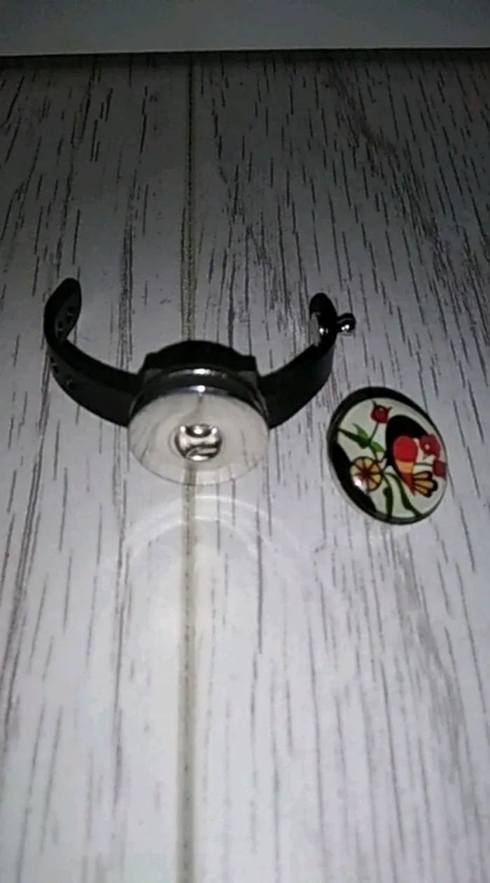 Bague ajustable à bouton Neuve - photo numéro 2