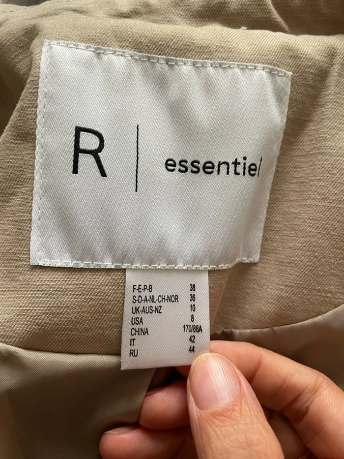 Veste manteau trench beige à manches longues mi long La redoute taille 38 - photo numéro 7