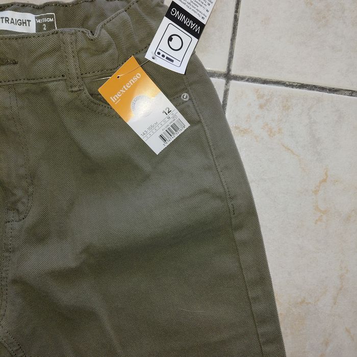 In extenso - pantalon coupe straight coton kaki 12 ans - photo numéro 5