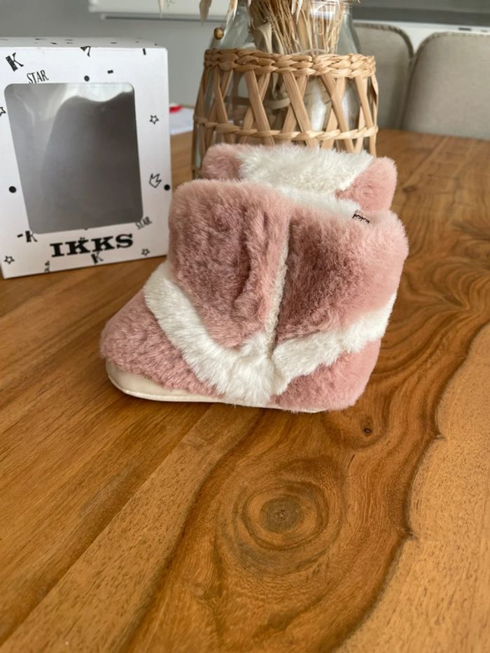 Bottes fourrees IKKS 19/20 roses et blanches - photo numéro 2