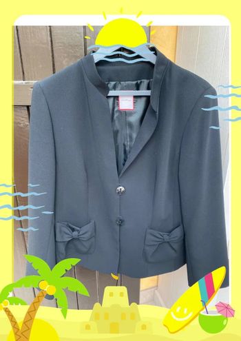 Blazer noir avec noeuds costura