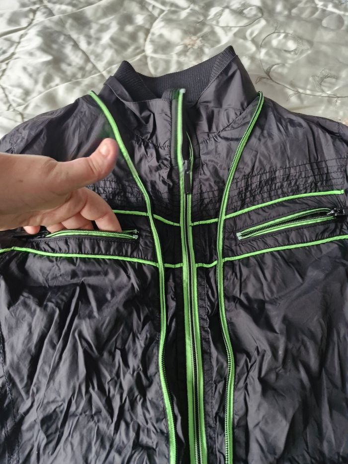 Superbe veste coupe-vent deco zip fluo - photo numéro 5