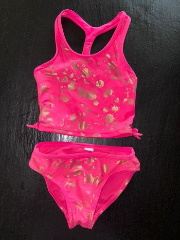 Maillot de bain fille rose tankini 4/5 ans