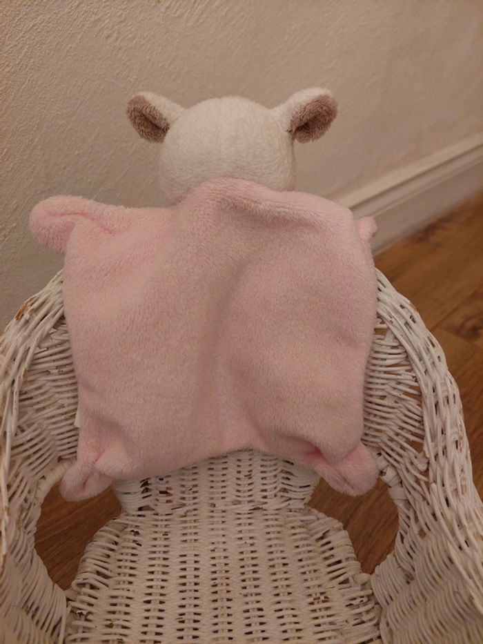 Doudou plat mouton rose Cartoon Club - photo numéro 3