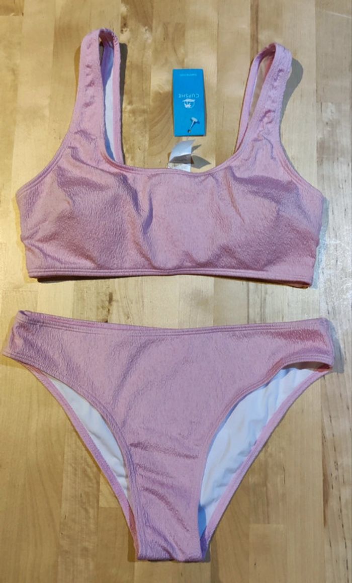 Maillot 2 pièces rose pâle