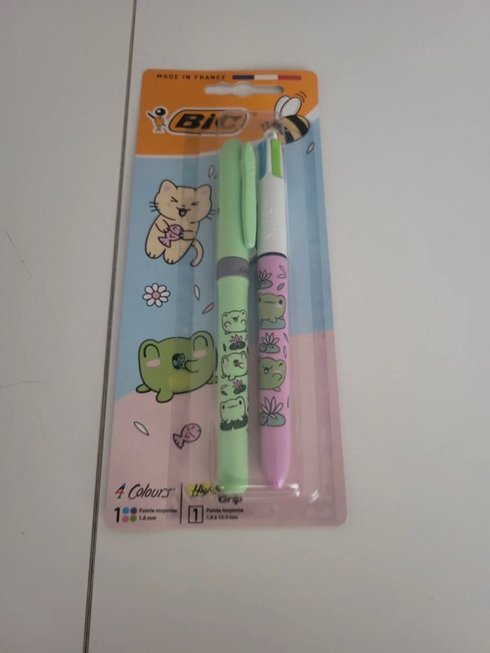 Duo stylo et surligneur bic