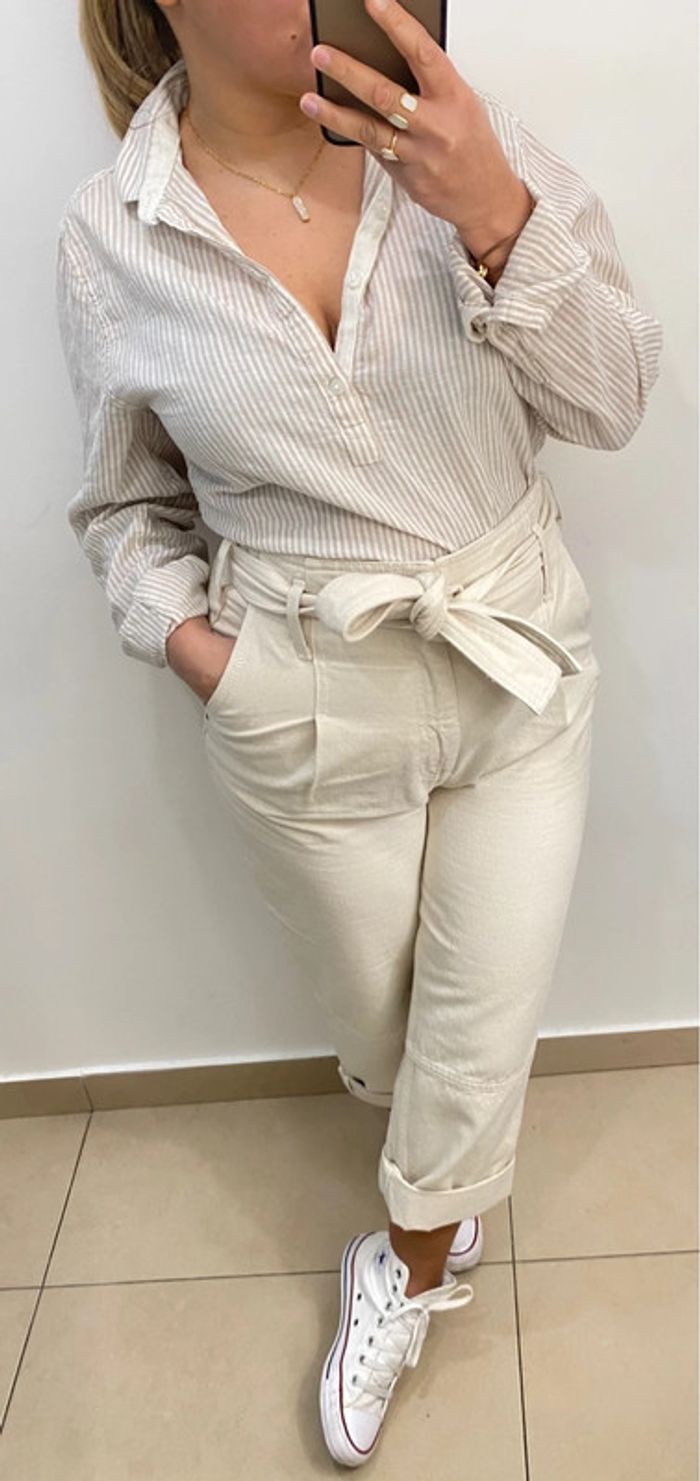Superbe Blouse A Rayures Taille S - photo numéro 2