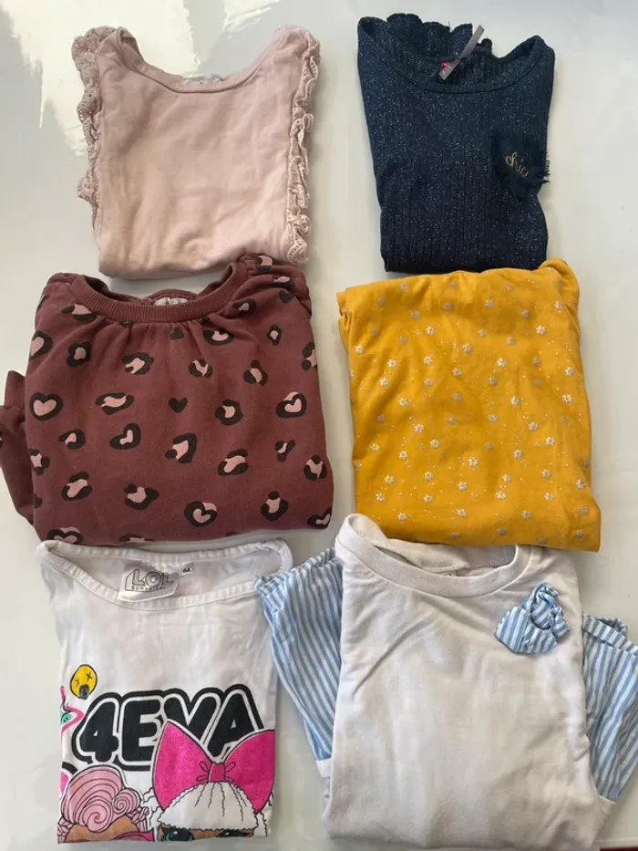 Lot 6 pulls fille taille 6 ans