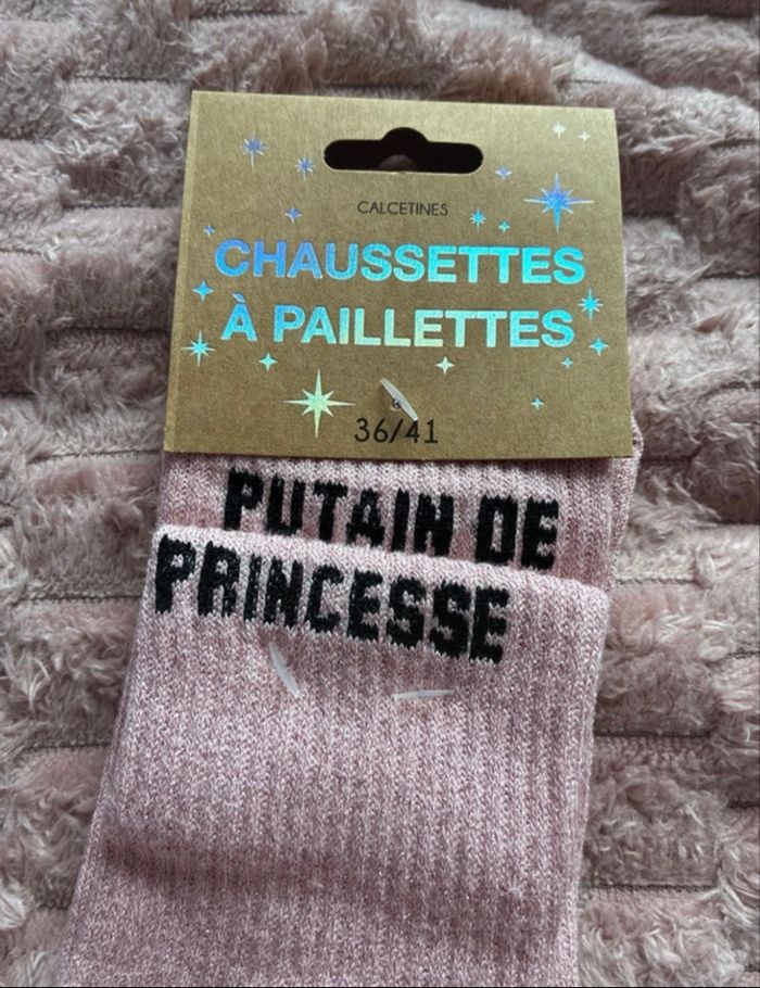 Chausssette pailletée ( putin de princesse )  36/41