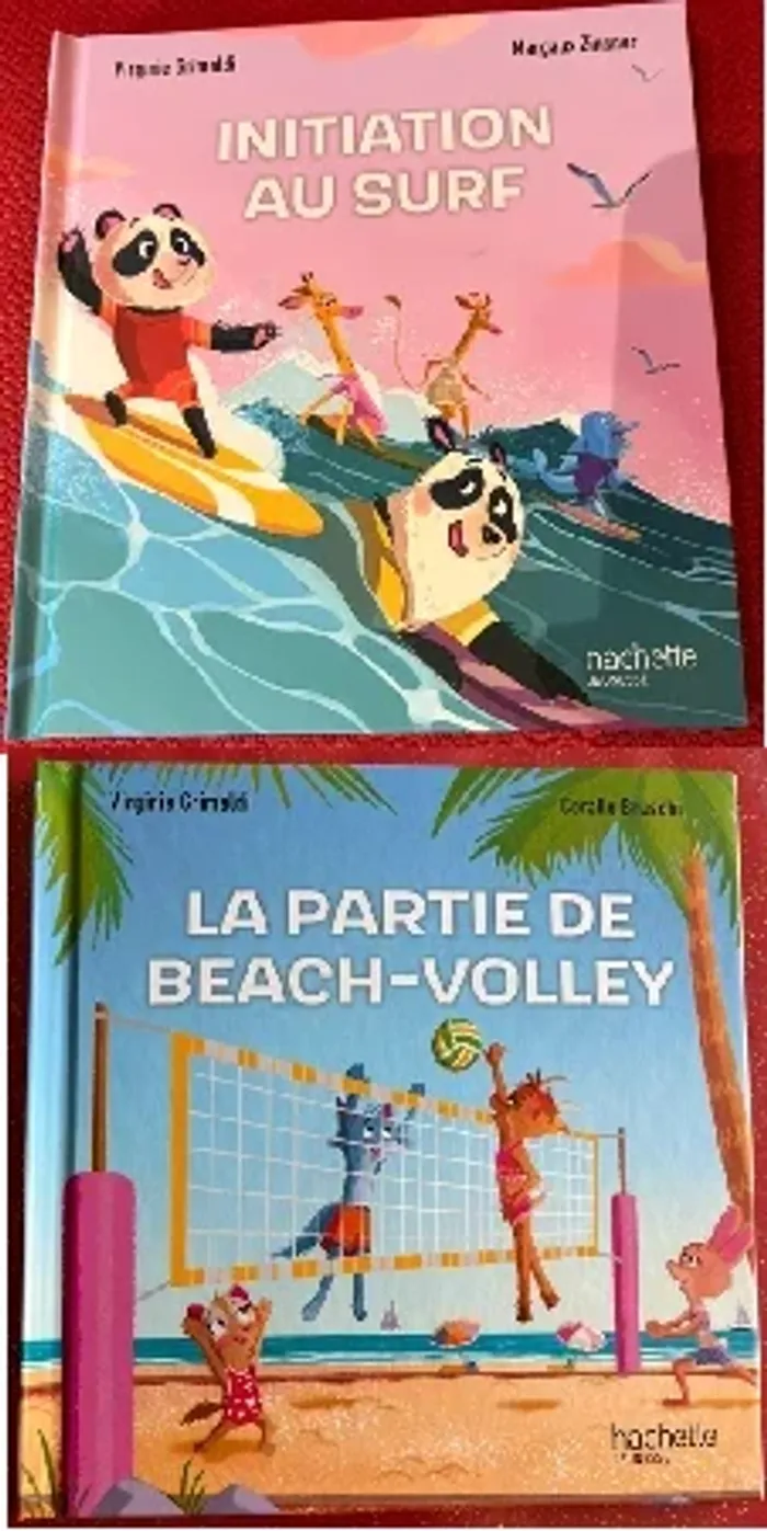 Lot 2 livres: Initiation au surf - La partie de beach- volley