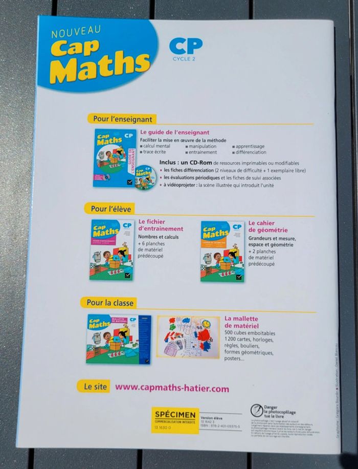 Cap maths CP cahier de géométrie - photo numéro 2