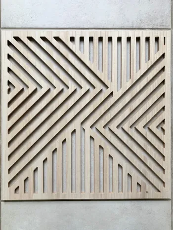 Panneau décoratif mural effet bois clair L.60 x l.60 x ép.1cm