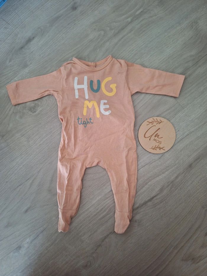 Pyjama en coton corail/orange
