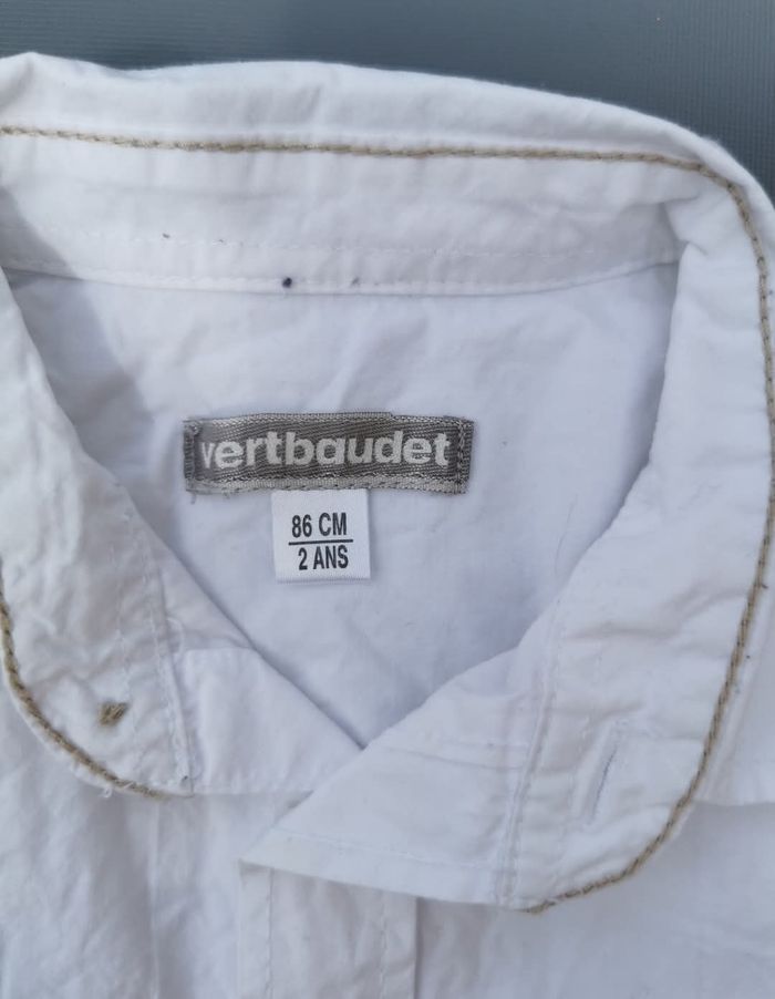 Chemise ML blanche 2 ans garcon vertbaudet - photo numéro 2