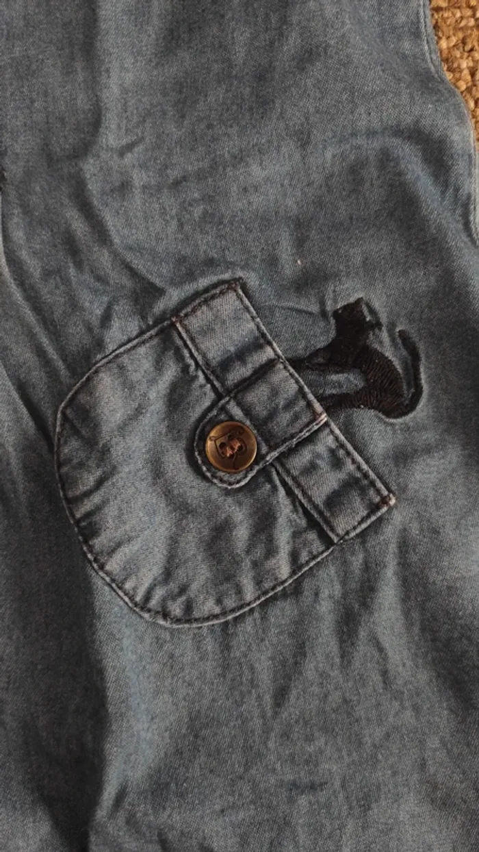 Robe tissu aspect jeans 3 ans - photo numéro 4