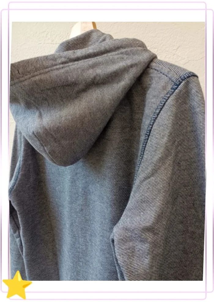 Pull sweat capuche bleu Celio L - photo numéro 7