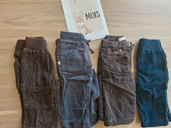 Lot de 4 pantalons velours 3 mois