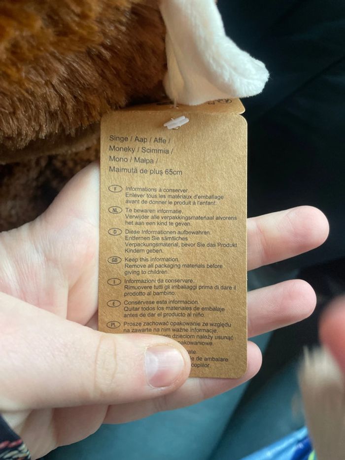 Grosse peluche singe - photo numéro 2