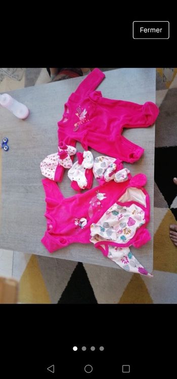 Lot pijama bodi bonnet