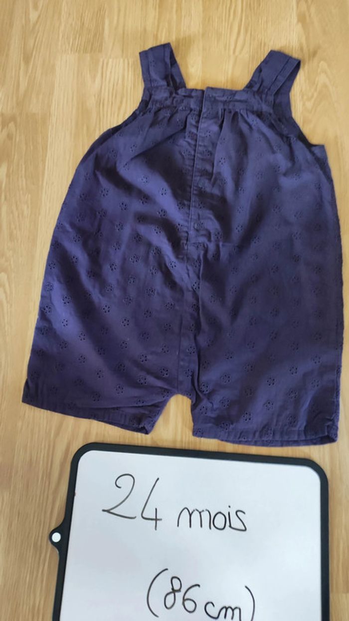 barboteuse bleu marine taille 24 mois, 86 cm - photo numéro 3