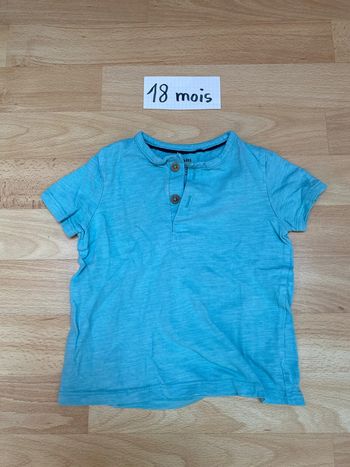 Teeshirt turquoise 18 mois Kiabi