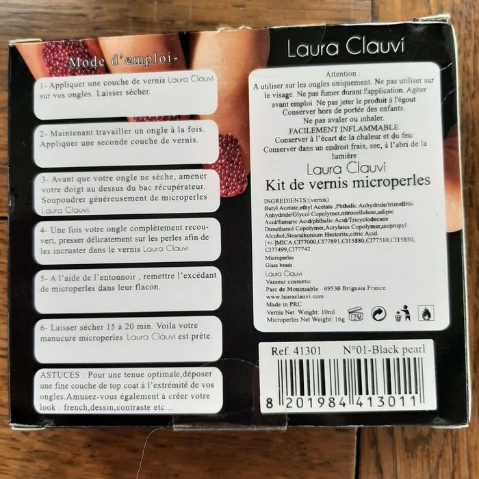 Lot 3 vernis caviar microperles Laura Clauvi NEUFS - photo numéro 4
