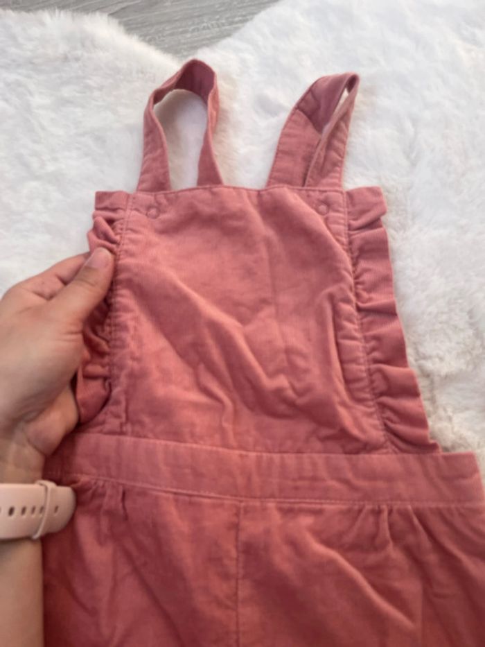 Salopette velours rose Cyrillus bébé fille 36 mois - photo numéro 2