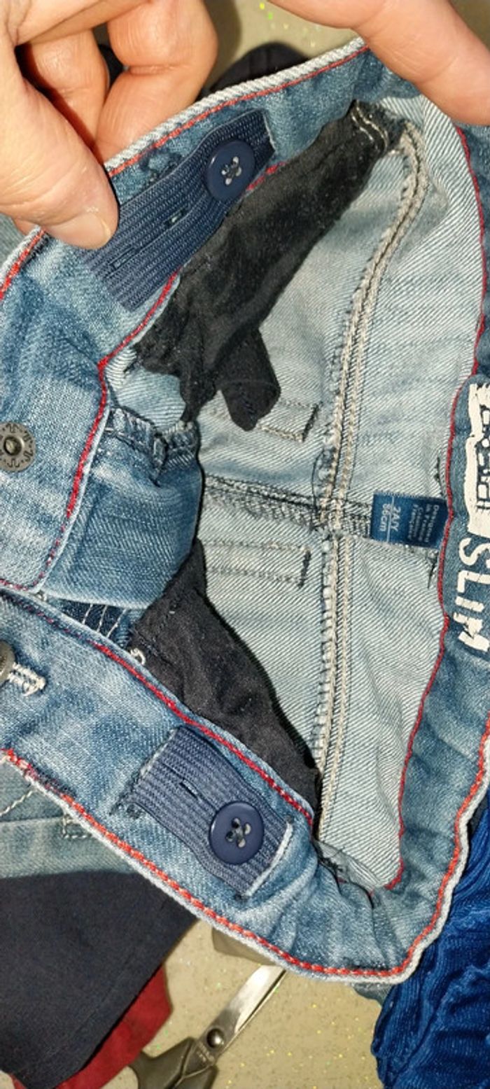 Jean slim Okaidi bleu used effect 2 ans Très bon état - photo numéro 10