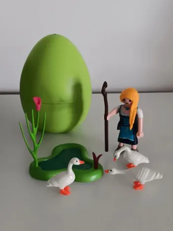 Fermière avec oies playmobil