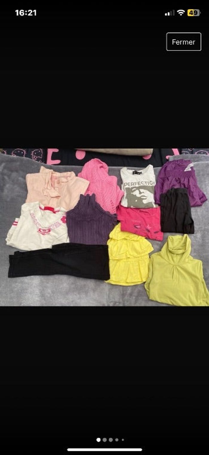1 lot de 11 vêtements divers fille taille 10ans plusieurs marques