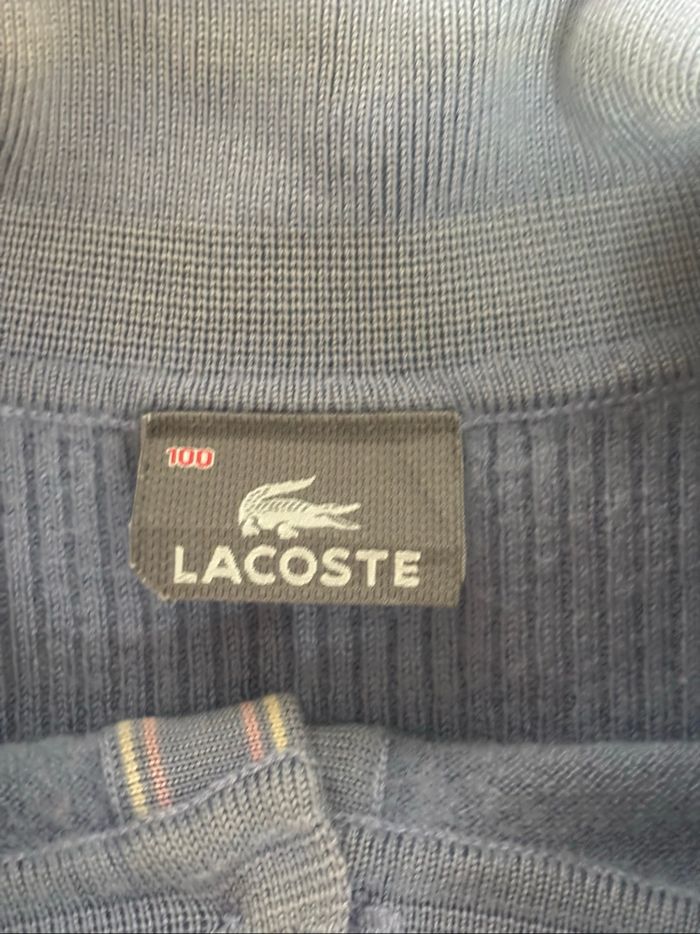 cardigan/veste Lacoste vintage couleur bleu clair taille S - photo numéro 7