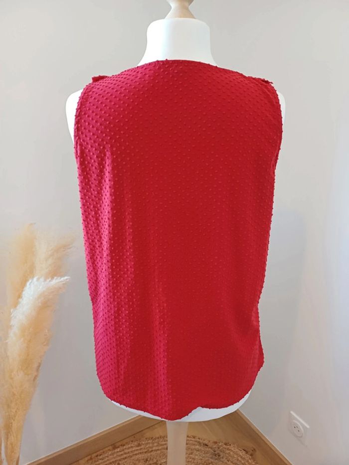 Blouse rouge sans manches Kiabi taille L 40 - photo numéro 6