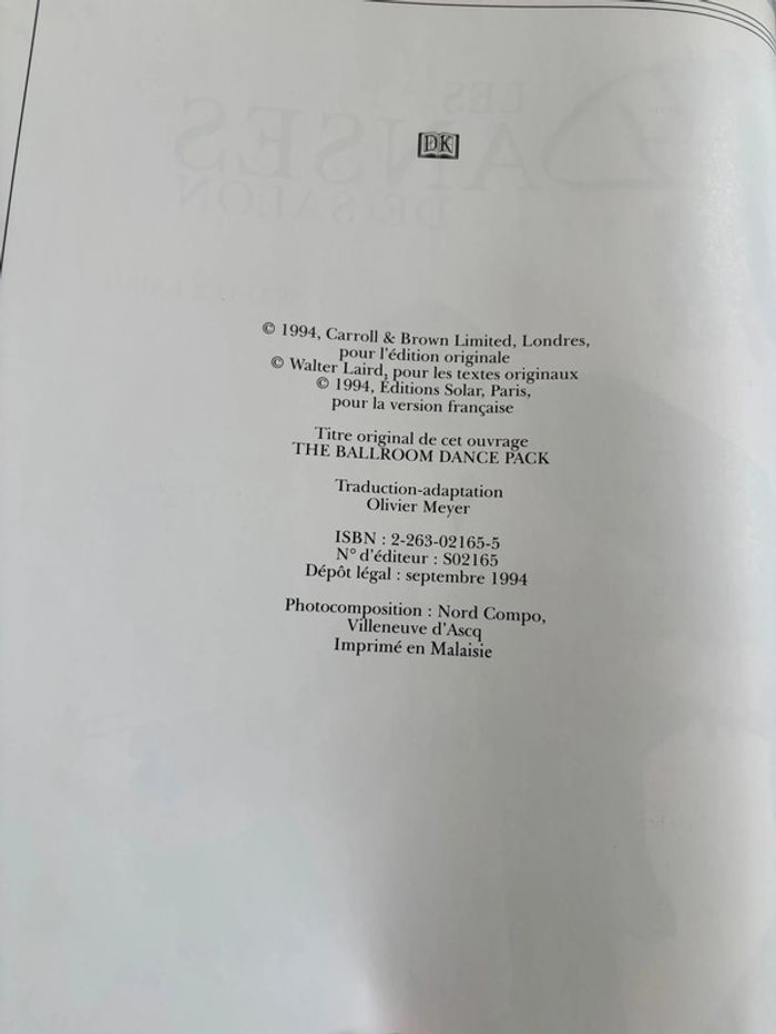 Livre les danses de salon première méthode complète walter laird solar collection vintage 1994 - photo numéro 11