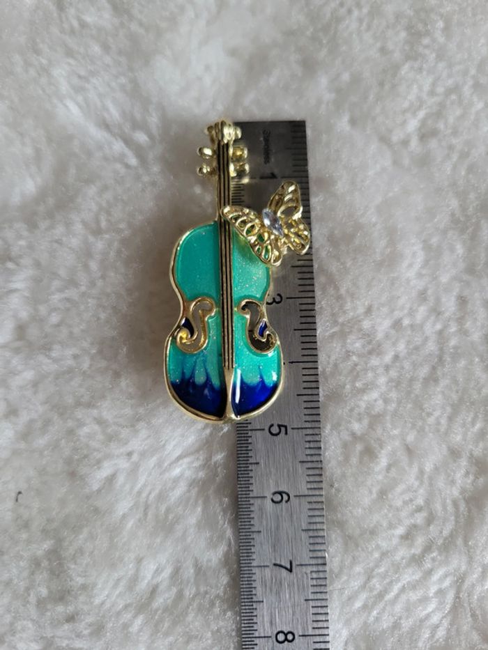 Broche violon et papillon - photo numéro 5