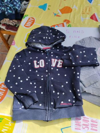 Veste zip à capuche 5 ans fille Okaïdi
