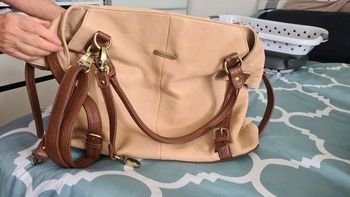 Sac à langer, "Timi&Leslie" cuir camel et marron très bon état